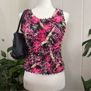 VTG Foral/Zebra Accordion Top